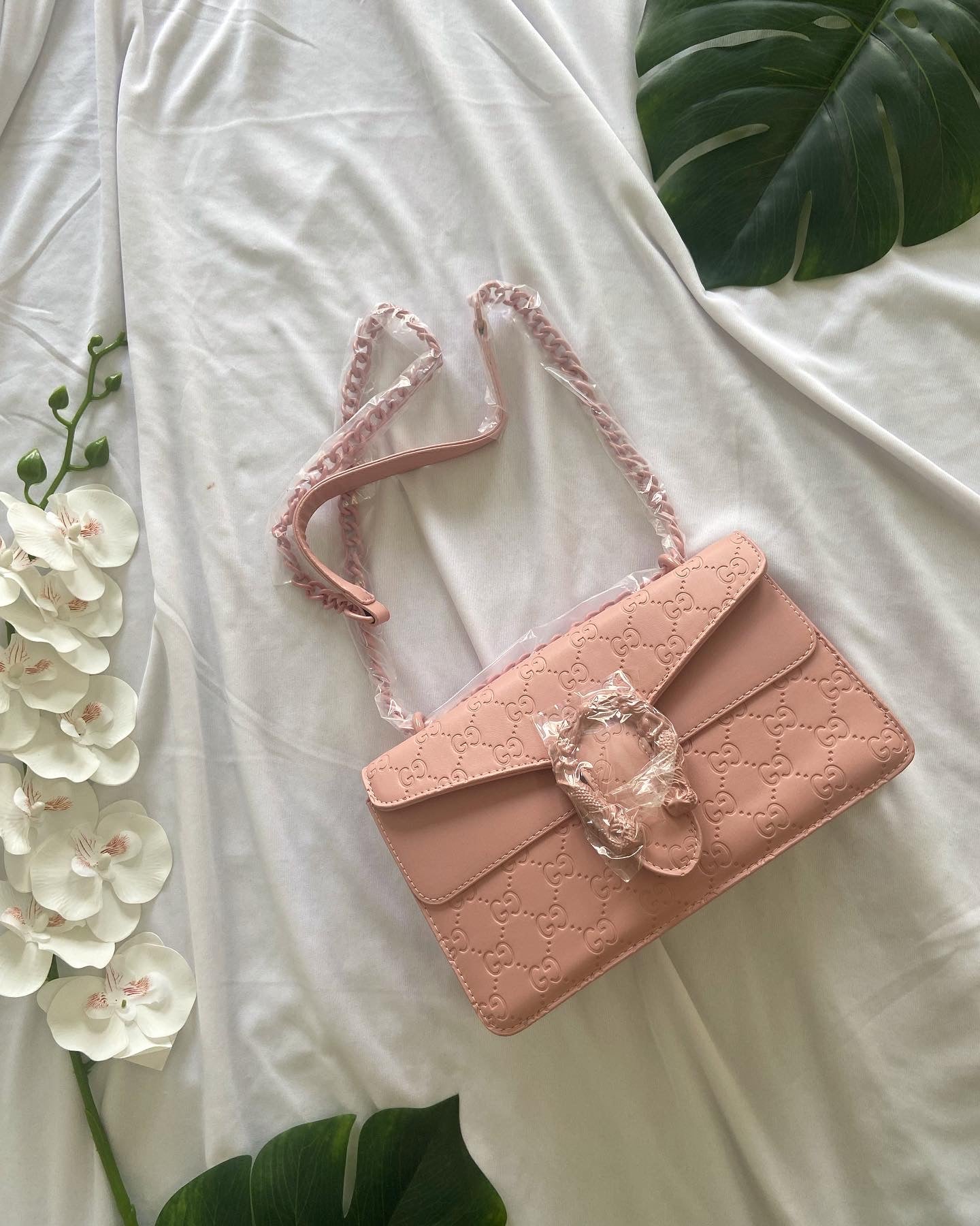 Pastel pink lux sling bag